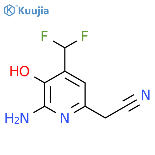 2-Amino-4-(difluoromethyl)-3-hydroxypyridine-6-acetonitrile structure