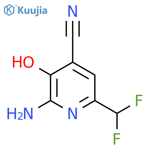 2-Amino-4-cyano-6-(difluoromethyl)-3-hydroxypyridine structure