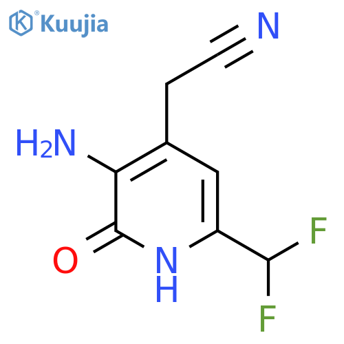 3-Amino-6-(difluoromethyl)-2-hydroxypyridine-4-acetonitrile structure