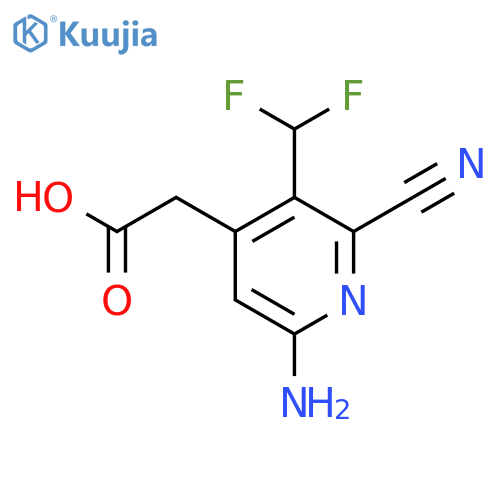 6-Amino-2-cyano-3-(difluoromethyl)pyridine-4-acetic acid structure