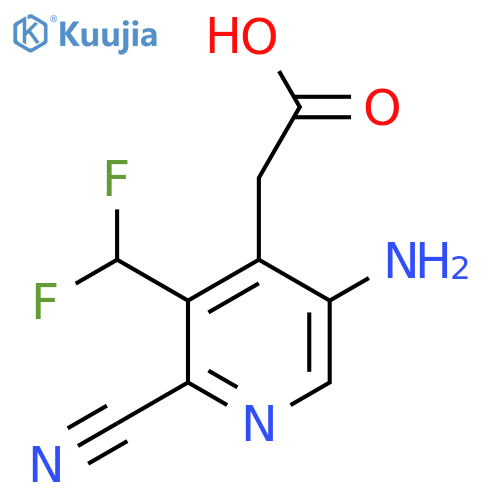 5-Amino-2-cyano-3-(difluoromethyl)pyridine-4-acetic acid structure