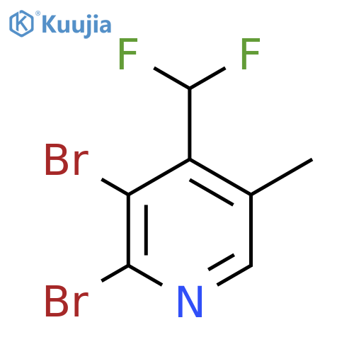 2,3-Dibromo-4-(difluoromethyl)-5-methylpyridine structure