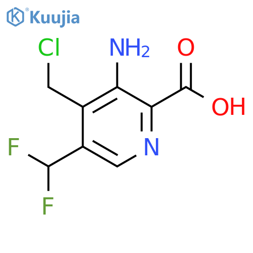 3-Amino-4-(chloromethyl)-5-(difluoromethyl)pyridine-2-carboxylic acid structure