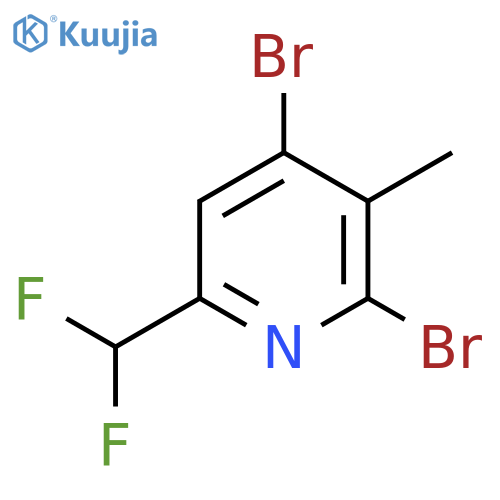 2,4-Dibromo-6-(difluoromethyl)-3-methylpyridine structure