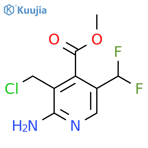 Methyl 2-amino-3-(chloromethyl)-5-(difluoromethyl)pyridine-4-carboxylate structure