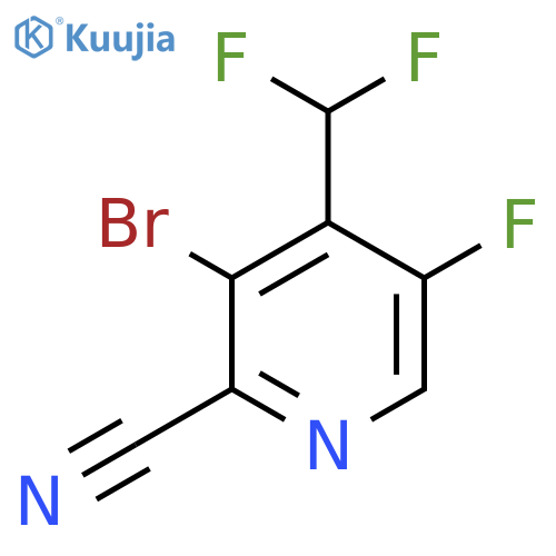 3-Bromo-2-cyano-4-(difluoromethyl)-5-fluoropyridine structure