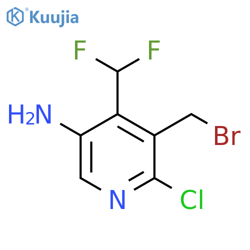 5-Amino-3-(bromomethyl)-2-chloro-4-(difluoromethyl)pyridine structure