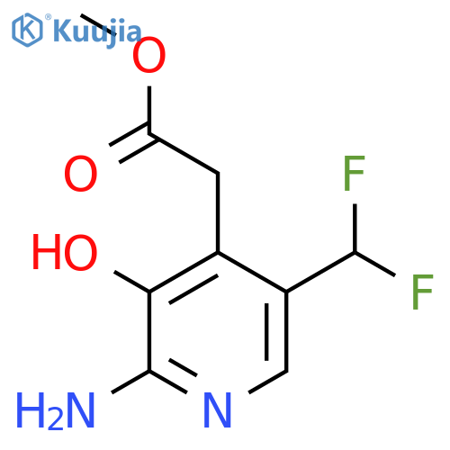 Methyl 2-amino-5-(difluoromethyl)-3-hydroxypyridine-4-acetate structure