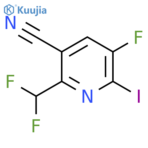 3-Cyano-2-(difluoromethyl)-5-fluoro-6-iodopyridine structure