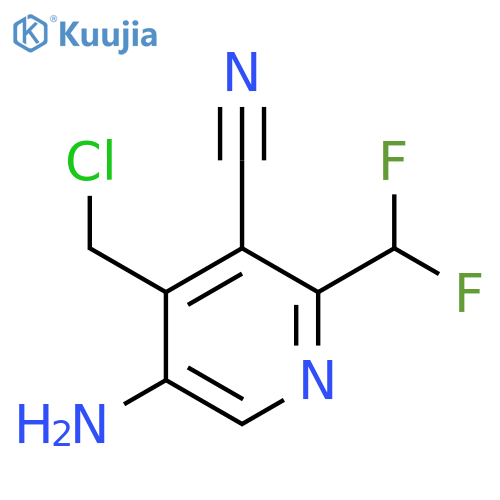 5-Amino-4-(chloromethyl)-3-cyano-2-(difluoromethyl)pyridine structure