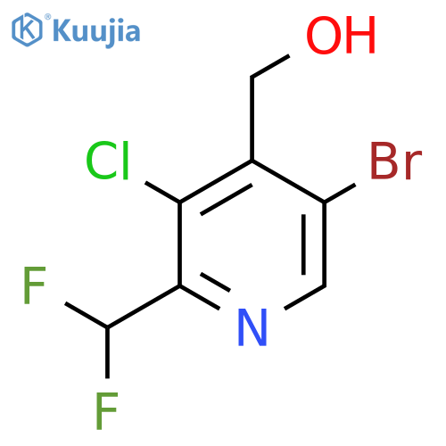 5-Bromo-3-chloro-2-(difluoromethyl)pyridine-4-methanol structure