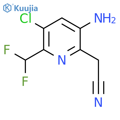 3-Amino-5-chloro-6-(difluoromethyl)pyridine-2-acetonitrile structure
