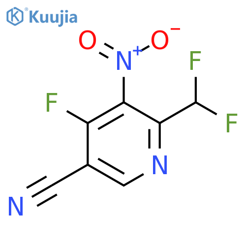 5-Cyano-2-(difluoromethyl)-4-fluoro-3-nitropyridine structure