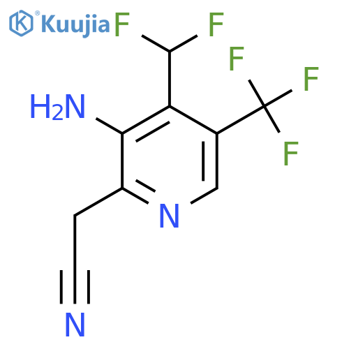 3-Amino-4-(difluoromethyl)-5-(trifluoromethyl)pyridine-2-acetonitrile structure
