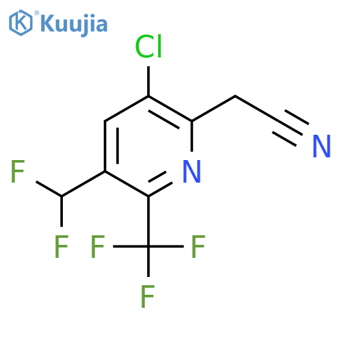 3-Chloro-5-(difluoromethyl)-6-(trifluoromethyl)pyridine-2-acetonitrile structure