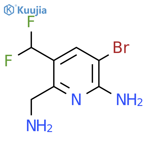 2-Amino-6-(aminomethyl)-3-bromo-5-(difluoromethyl)pyridine structure
