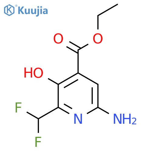 Ethyl 6-amino-2-(difluoromethyl)-3-hydroxypyridine-4-carboxylate structure