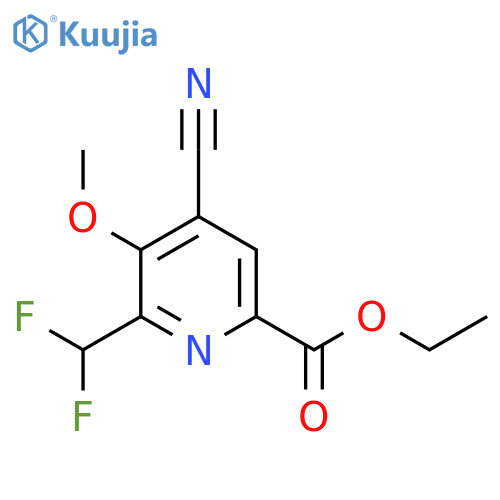 Ethyl 4-cyano-2-(difluoromethyl)-3-methoxypyridine-6-carboxylate structure