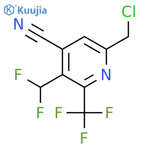 6-(Chloromethyl)-4-cyano-3-(difluoromethyl)-2-(trifluoromethyl)pyridine structure