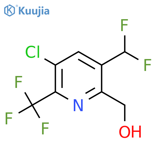 3-Chloro-5-(difluoromethyl)-2-(trifluoromethyl)pyridine-6-methanol structure