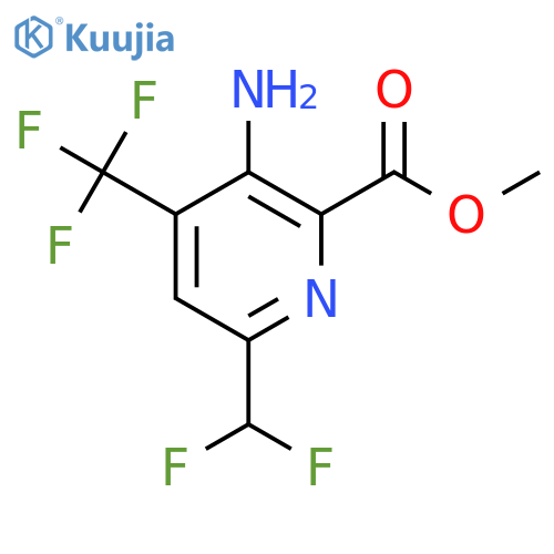 Methyl 3-amino-6-(difluoromethyl)-4-(trifluoromethyl)pyridine-2-carboxylate structure