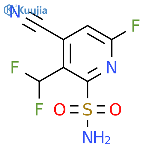 4-Cyano-3-(difluoromethyl)-6-fluoropyridine-2-sulfonamide structure