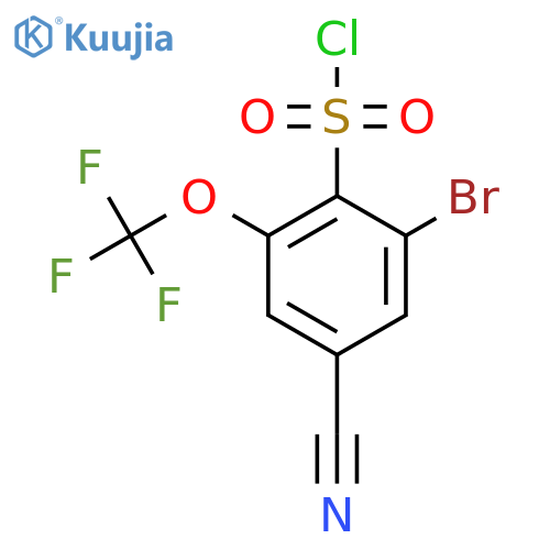 2-Bromo-4-cyano-6-(trifluoromethoxy)benzenesulfonyl chloride structure