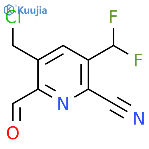 5-(Chloromethyl)-2-cyano-3-(difluoromethyl)pyridine-6-carboxaldehyde structure