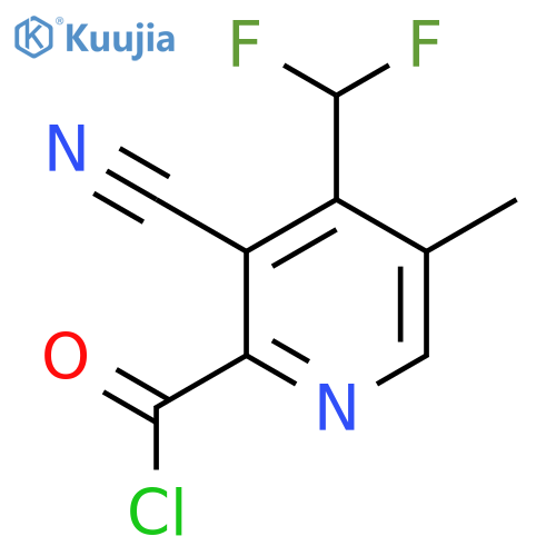 3-Cyano-4-(difluoromethyl)-5-methylpyridine-2-carbonyl chloride structure