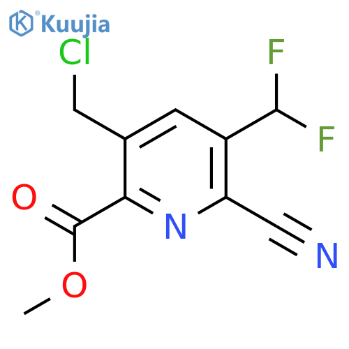 Methyl 5-(chloromethyl)-2-cyano-3-(difluoromethyl)pyridine-6-carboxylate structure