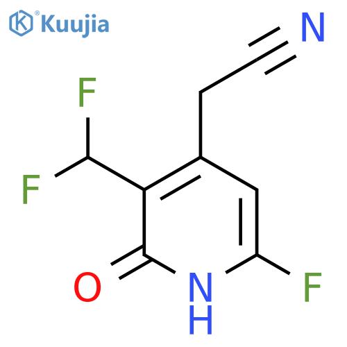 3-(Difluoromethyl)-6-fluoro-2-hydroxypyridine-4-acetonitrile structure