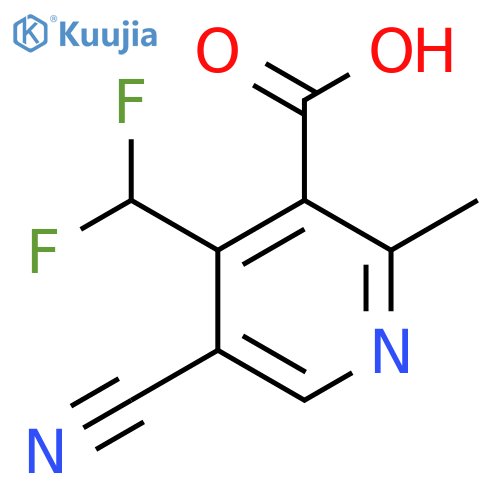 5-Cyano-4-(difluoromethyl)-2-methylpyridine-3-carboxylic acid structure