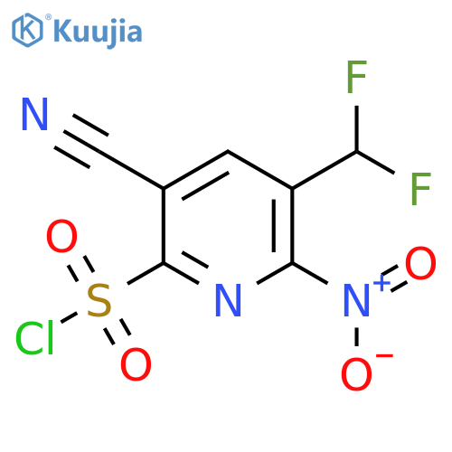 3-Cyano-5-(difluoromethyl)-6-nitropyridine-2-sulfonyl chloride structure