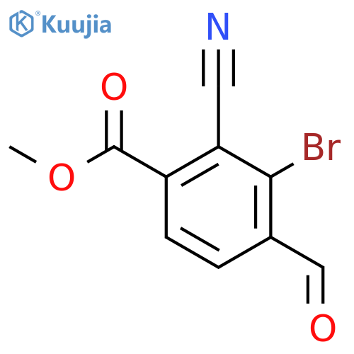Methyl 3-bromo-2-cyano-4-formylbenzoate structure