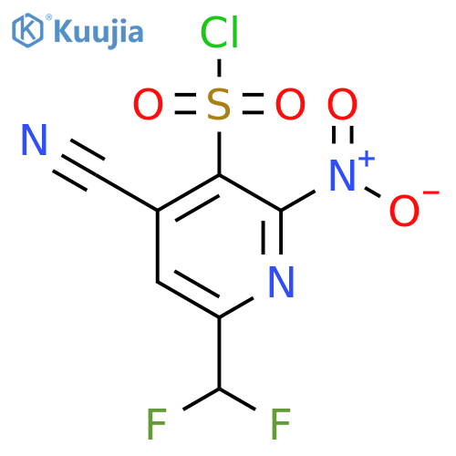 4-Cyano-6-(difluoromethyl)-2-nitropyridine-3-sulfonyl chloride structure