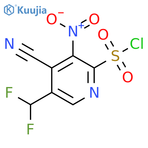 4-Cyano-5-(difluoromethyl)-3-nitropyridine-2-sulfonyl chloride structure