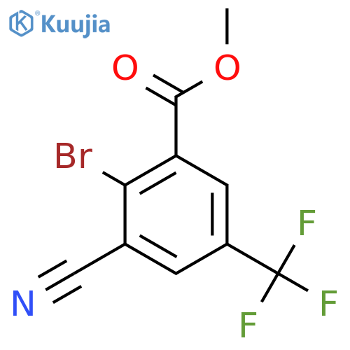 Methyl 2-bromo-3-cyano-5-(trifluoromethyl)benzoate structure