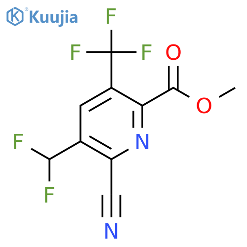 Methyl 2-cyano-3-(difluoromethyl)-5-(trifluoromethyl)pyridine-6-carboxylate structure