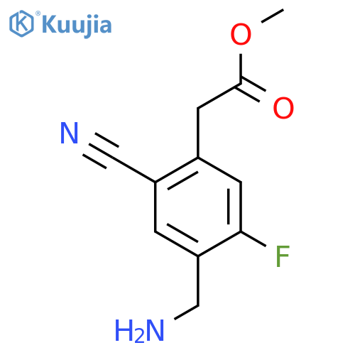 Methyl 4-aminomethyl-2-cyano-5-fluorophenylacetate structure