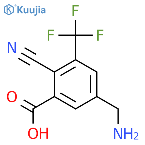 5-Aminomethyl-2-cyano-3-(trifluoromethyl)benzoic acid structure