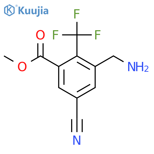 Methyl 3-aminomethyl-5-cyano-2-(trifluoromethyl)benzoate structure