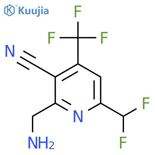 2-(Aminomethyl)-3-cyano-6-(difluoromethyl)-4-(trifluoromethyl)pyridine structure