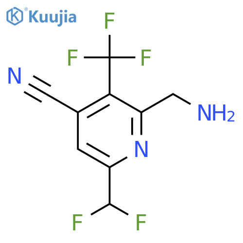 2-(Aminomethyl)-4-cyano-6-(difluoromethyl)-3-(trifluoromethyl)pyridine structure