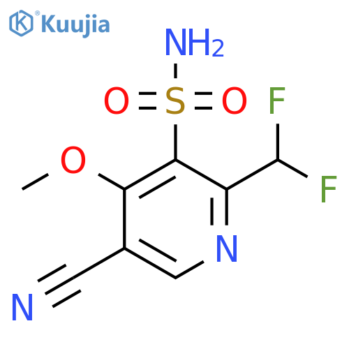 5-Cyano-2-(difluoromethyl)-4-methoxypyridine-3-sulfonamide structure
