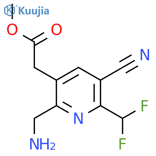 Methyl 2-(aminomethyl)-5-cyano-6-(difluoromethyl)pyridine-3-acetate structure