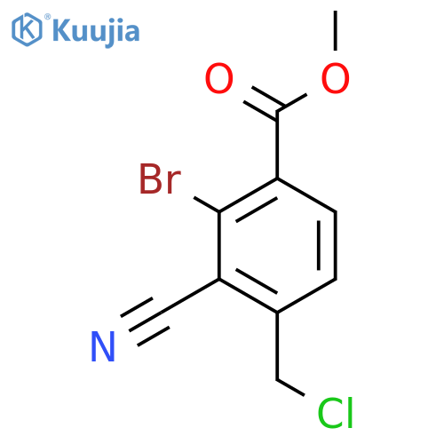 Methyl 2-bromo-4-chloromethyl-3-cyanobenzoate structure