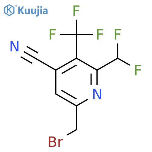 6-(Bromomethyl)-4-cyano-2-(difluoromethyl)-3-(trifluoromethyl)pyridine structure
