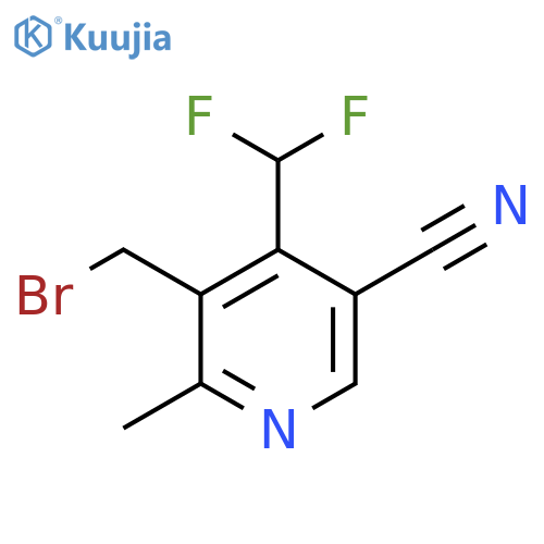 3-(Bromomethyl)-5-cyano-4-(difluoromethyl)-2-methylpyridine structure