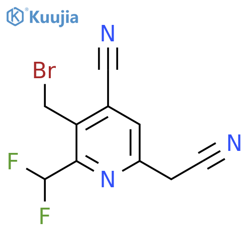 3-(Bromomethyl)-4-cyano-2-(difluoromethyl)pyridine-6-acetonitrile structure