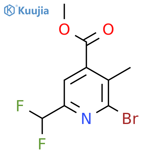 Methyl 2-bromo-6-(difluoromethyl)-3-methylpyridine-4-carboxylate structure